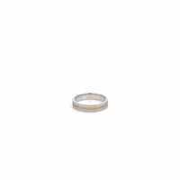 Baikalla Jewelry Gold Ring Baikalla™ 18k Two Tone Diamond Mens Wedding Band