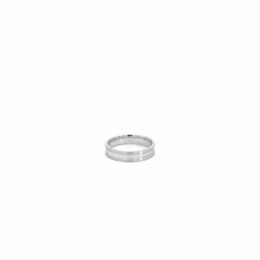 Baikalla Jewelry Gemstone Men's Ring Baikalla 14k White Gold Wedding Diamond Band Ring