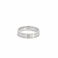 Baikalla Jewelry Gemstone Men's Ring 6 Baikalla 18k White Gold Wedding Band Ring