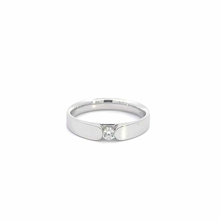 Baikalla Jewelry Gemstone Men's Ring 7.5 Baikalla 18k White Gold Men's Wedding Diamond Band Ring