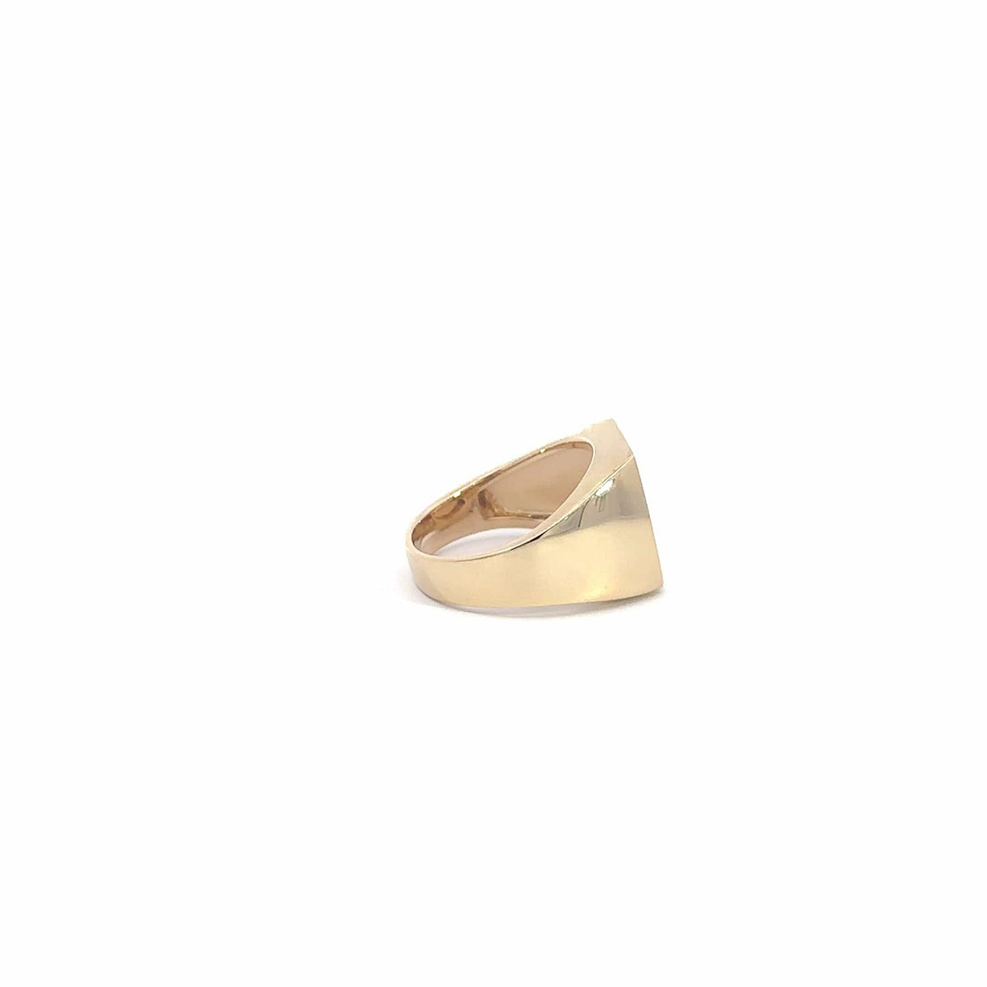 Baikalla Jewelry Gold Ring Baikalla™ 14k Yellow Signet Moissanite Ring