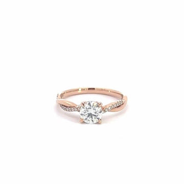 Baikalla Jewelry 18k Gold Engagment Ring 7.5 Baikalla 14k Rose Gold Diamond Ring