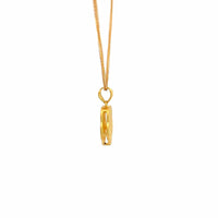 Baikalla Jewelry 24K Pure Yellow Gold Pendant 24k Yellow Gold Flower Charm Necklace