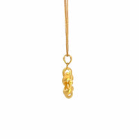 Baikalla Jewelry 24K Pure Yellow Gold Pendant Copy of 24k Yellow Gold Flower Charm Necklace