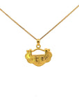 Baikalla Jewelry 24K Pure Yellow Gold Pendant Pendant Only 24k Gold "As You Wish" Ru Yi Charm Necklace