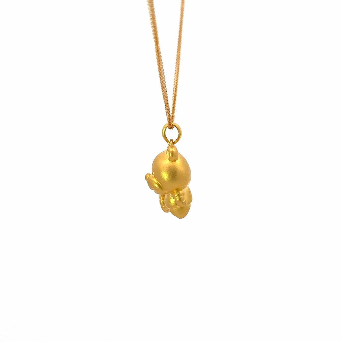 Baikalla Jewelry 24K Pure Yellow Gold Pendant 24k Yellow Gold Flower Pendant Necklace
