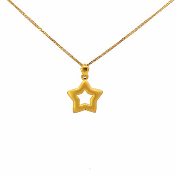 Baikalla Jewelry 24K Pure Yellow Gold Pendant Pendant Only 24k Gold Star Pendant Necklace