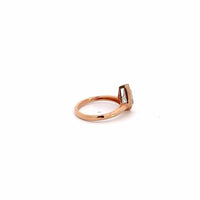 Baikalla Sterling Silver Moissanite Ring Baikalla 14k Rose Gold Kite Cut Moissanite Engagement Ring