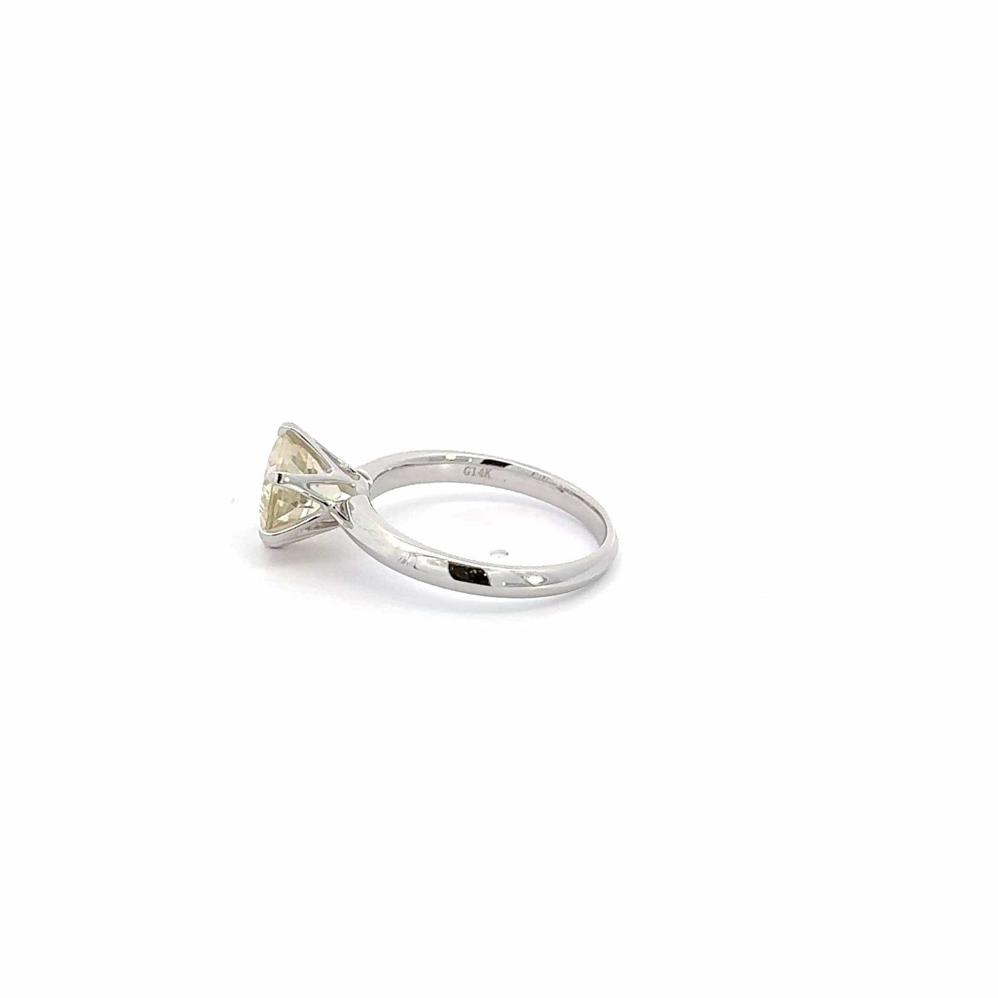 Baikalla Jewelry Gold Sunstone Ring 14k White Gold Sunstone Ring