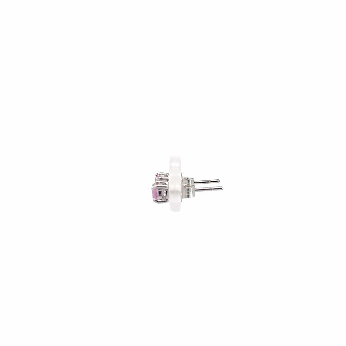 Baikalla Jewelry Gold Gemstone Earrings Baikalla™ 14k White Gold Natural Pink Sapphire Earrings