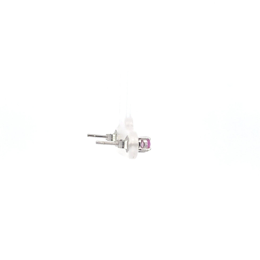 Baikalla Jewelry Gold Gemstone Earrings Baikalla™ 14k White Gold Natural Pink Sapphire Earrings
