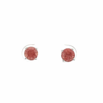 Baikalla Jewelry Gold Gemstone Earrings 14k White Gold Natural Red Sunstone Earrings