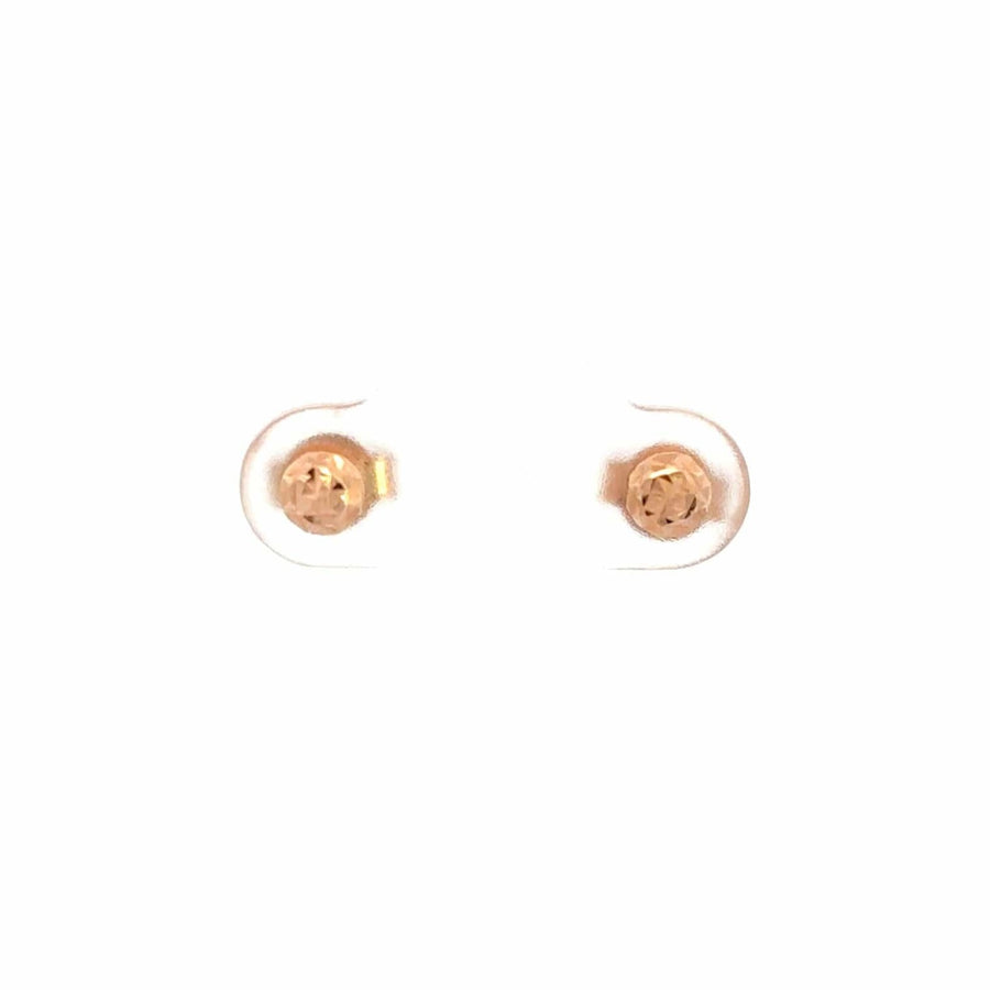 Baikalla Jewelry Gold Gemstone Earrings 18k Rose Baikalla Classic 18k Gold Diamond Cut Earrings