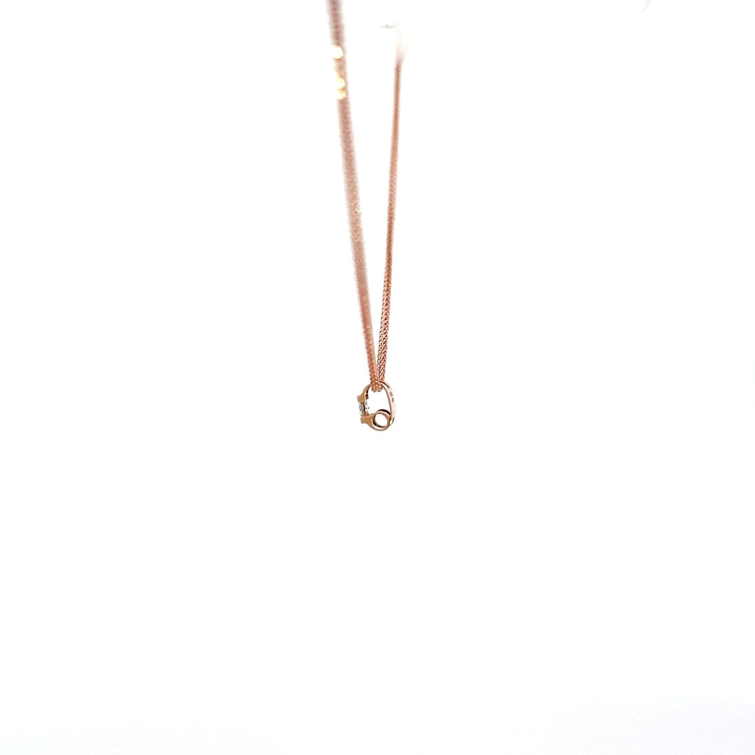 Baikalla Jewelry Gold Diamond Necklace 18K Rose Gold Princess Cut Diamond Pendant Necklace