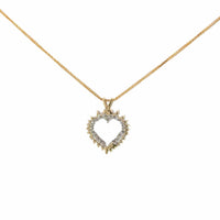 Baikalla Jewelry Gemstone Pendant Necklace 14k Yellow Gold Diamond Heart Pendant Necklace