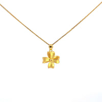 Baikalla Jewelry 24K Pure Yellow Gold Pendant Pendant Only 24k Yellow Gold Flower Pendant Necklace