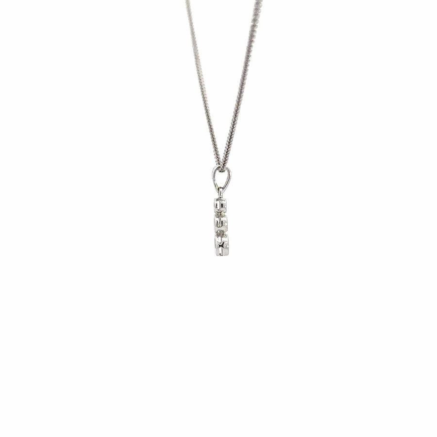 Baikalla Jewelry Gold Diamond Necklace 18K White Gold Diamond Pendant Necklace