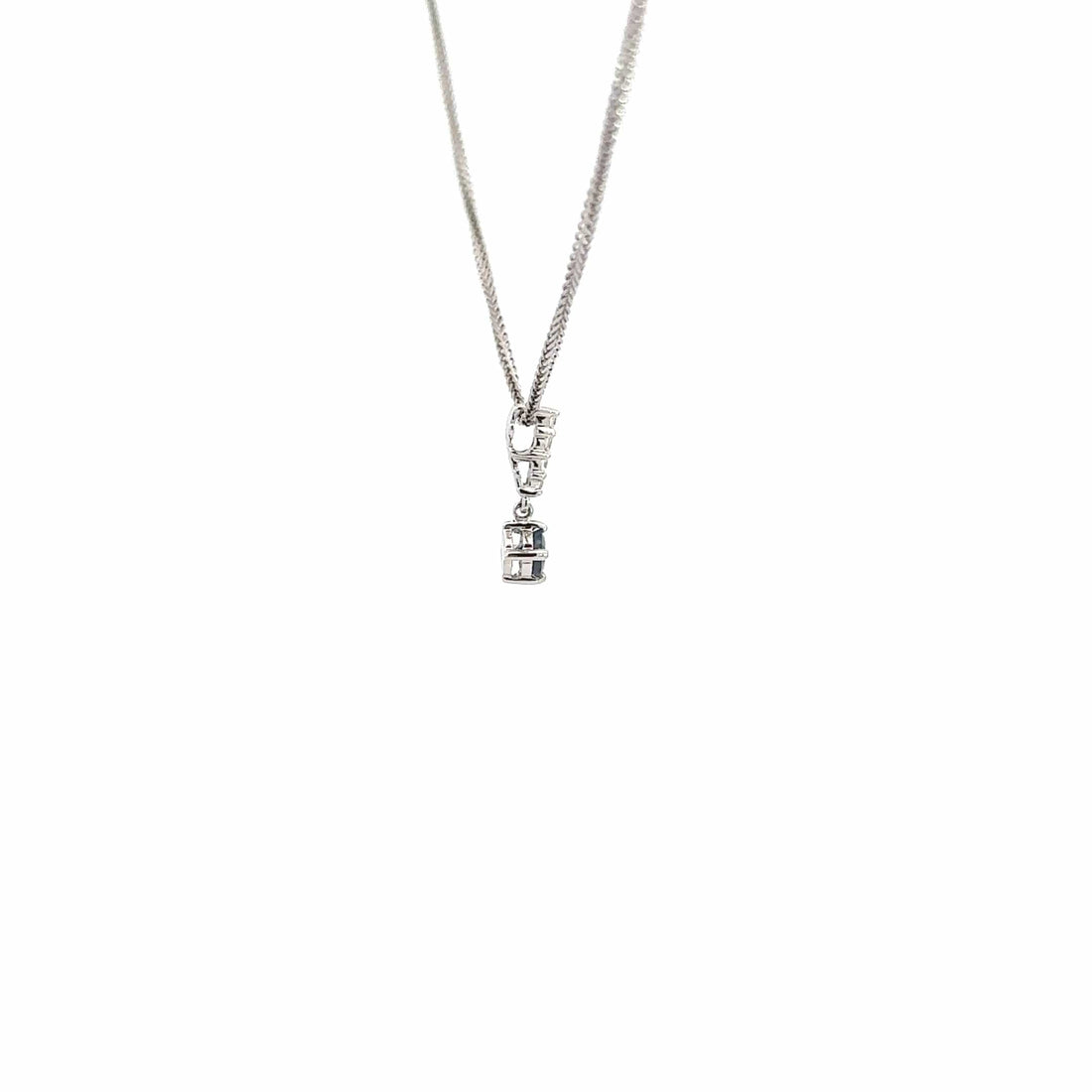Baikalla Jewelry Silver Gemstones Earrings Baikalla™ Classic 14k White Gold Sapphire Pendant Necklace