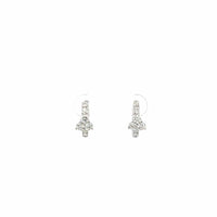 Baikalla Jewelry Silver Gemstone Earrings Baikalla 18k White Gold Diamond Hoop Earrings