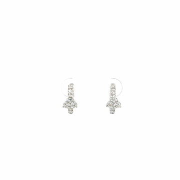 Baikalla Jewelry Silver Gemstone Earrings Baikalla 18k White Gold Diamond Hoop Earrings