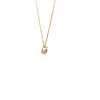 Baikalla Jewelry Gold Diamond Necklace Copy of 14k Yellow Gold Round Moissanite Pendant Necklace