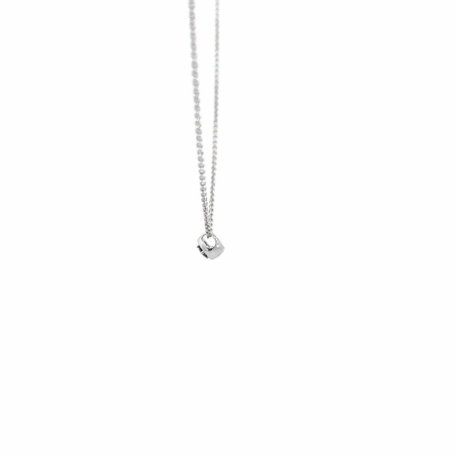 Baikalla Jewelry Emerald Pendant Necklace 18K White Gold Sapphire Pendant Necklace