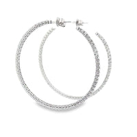 Baikalla Jewelry Silver Gemstone Earrings Baikalla Sterling Silver Gold Plated Dangle Hoop Earrings With CZ