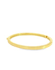 Baikalla Jewelry Gold Bangle Bracelet Sterling Silver Gold Plated CZ Oval Bangle Bracelet
