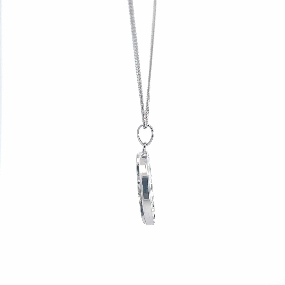 Baikalla Jewelry Gemstone Pendant Necklace Baikalla Sterling Silver Lab-Made Blue Opal Starfish Bezel Pendant Necklace