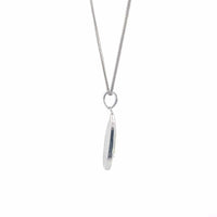 Baikalla Jewelry Gemstone Pendant Necklace Baikalla Sterling Silver Lab-Made Opal Bezel Pendant Necklace
