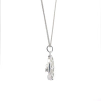 Baikalla Jewelry Gemstone Pendant Necklace Baikalla Sterling Silver Lab-Made Blue Opal Wave Bezel Pendant Necklace