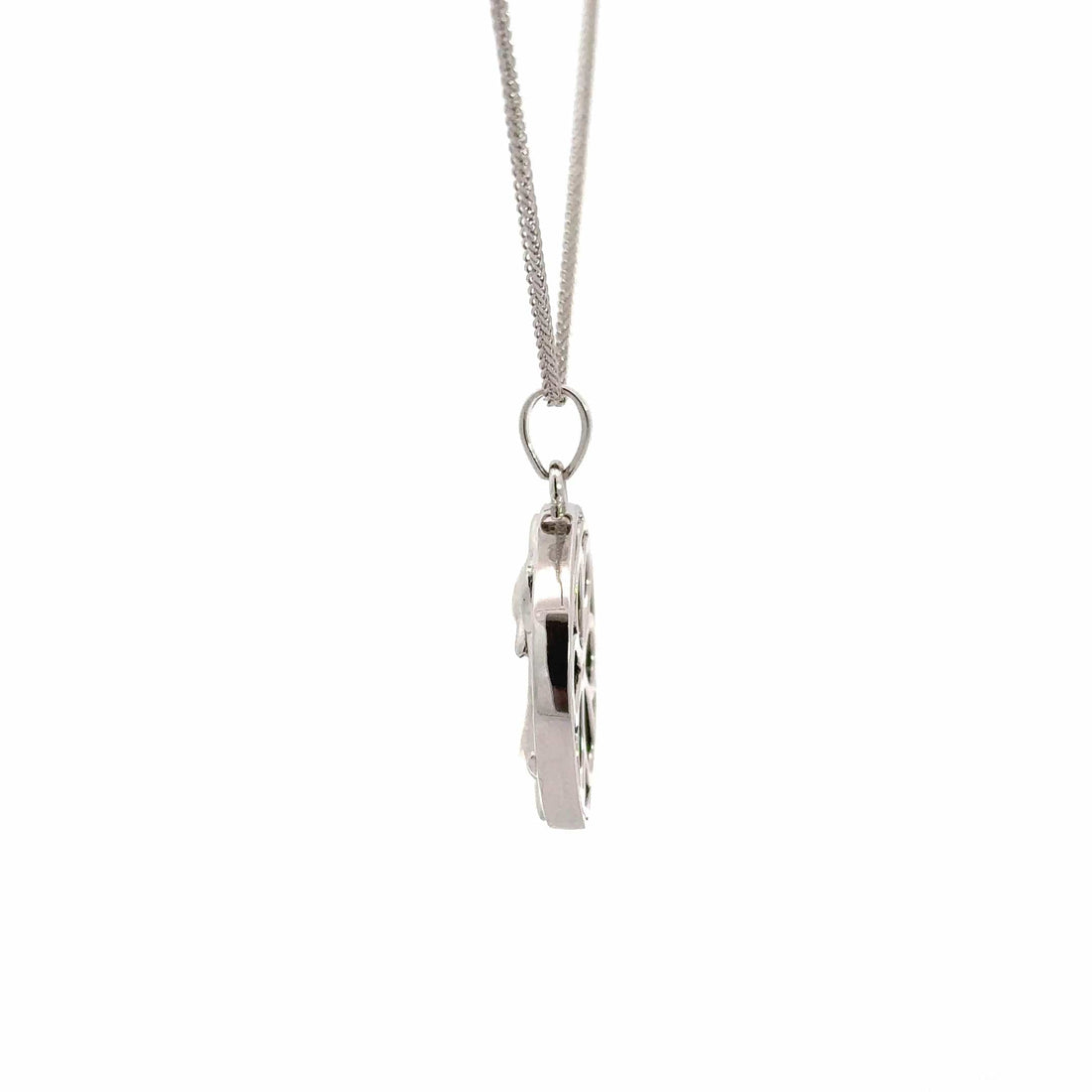 Baikalla Jewelry Gemstone Pendant Necklace Baikalla Sterling Silver Lab-Made Opal Sailboat Bezel Pendant Necklace