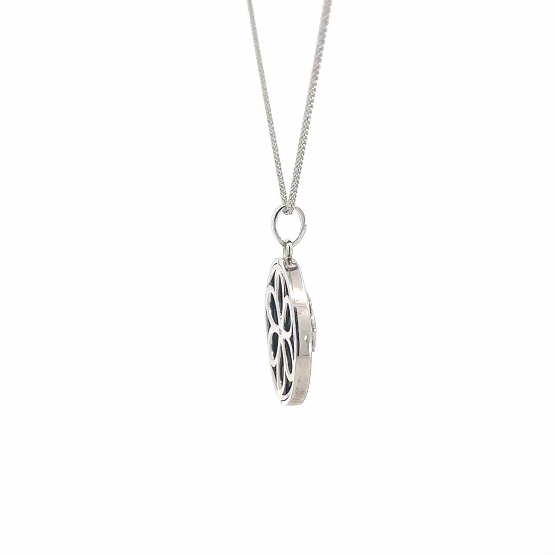 Baikalla Jewelry Gemstone Pendant Necklace Copy of Copy of Baikalla Sterling Silver Lab-Made Opal Heart Bezel Pendant Necklace