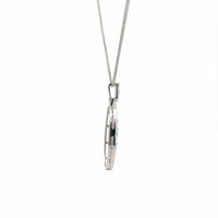 Baikalla Jewelry Gemstone Pendant Necklace Baikalla Sterling Silver Lab-Made Opal Heart Bezel Pendant Necklace