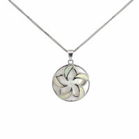 Baikalla Jewelry Gemstone Pendant Necklace Baikalla Sterling Silver Lab-Made Opal Bauhinia Bezel Pendant Necklace