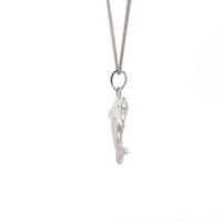 Baikalla Jewelry Gemstone Pendant Necklace Baikalla Sterling Silver Lab-Made Opal Dolphin Pendant Necklace