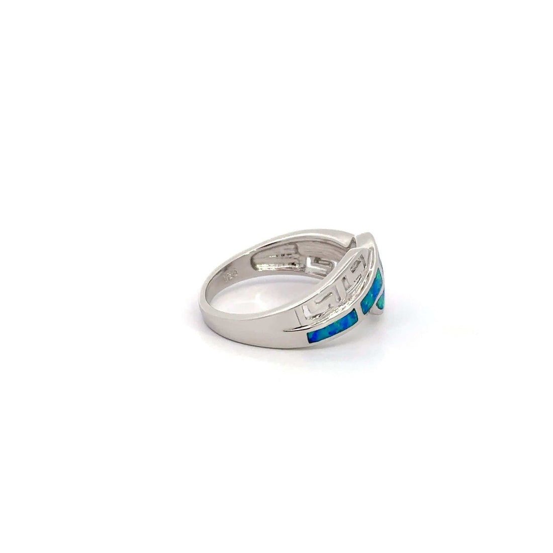 Baikalla Jewelry Sterling Silver Opal Ring Baikalla™ Sterling Silver Lab-Created Opal Ring
