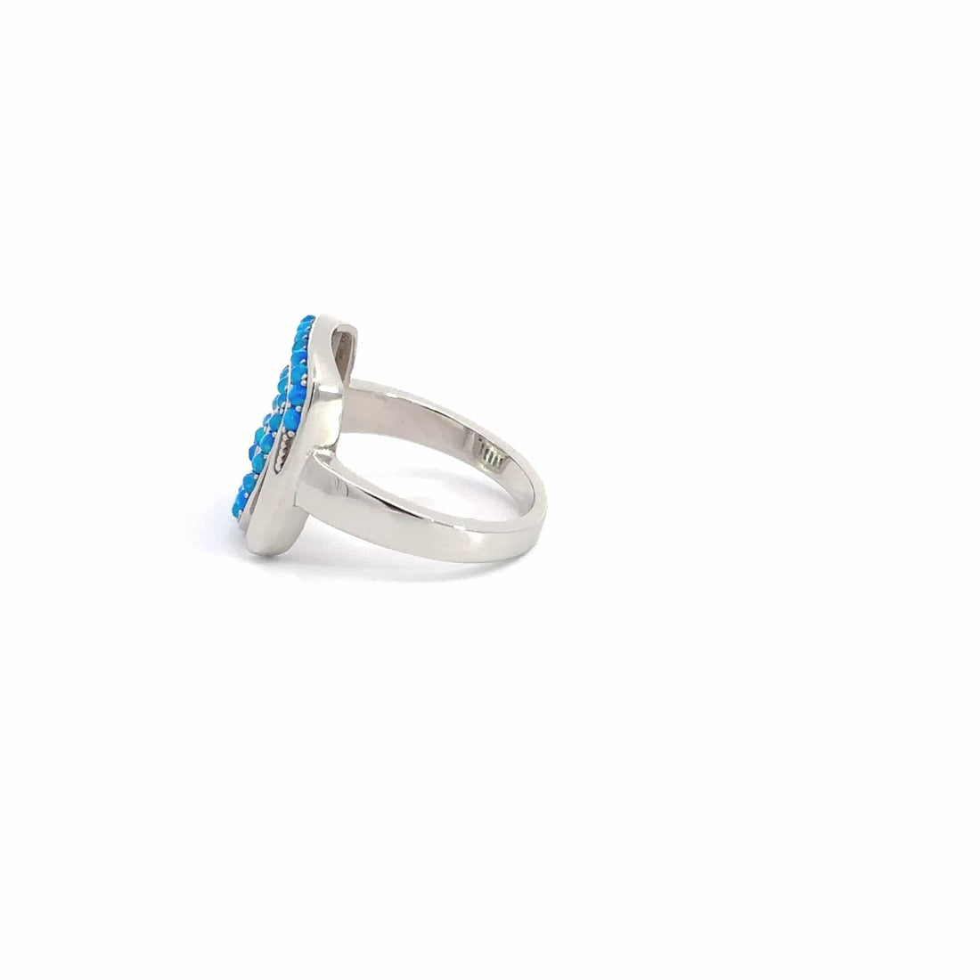 Baikalla Jewelry Sterling Silver Opal Ring Baikalla™ Sterling Silver Lab-Created Square Opal Ring