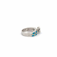 Baikalla Jewelry Sterling Silver Opal Ring Baikalla™ Sterling Silver Lab Created Opal Promise Ring