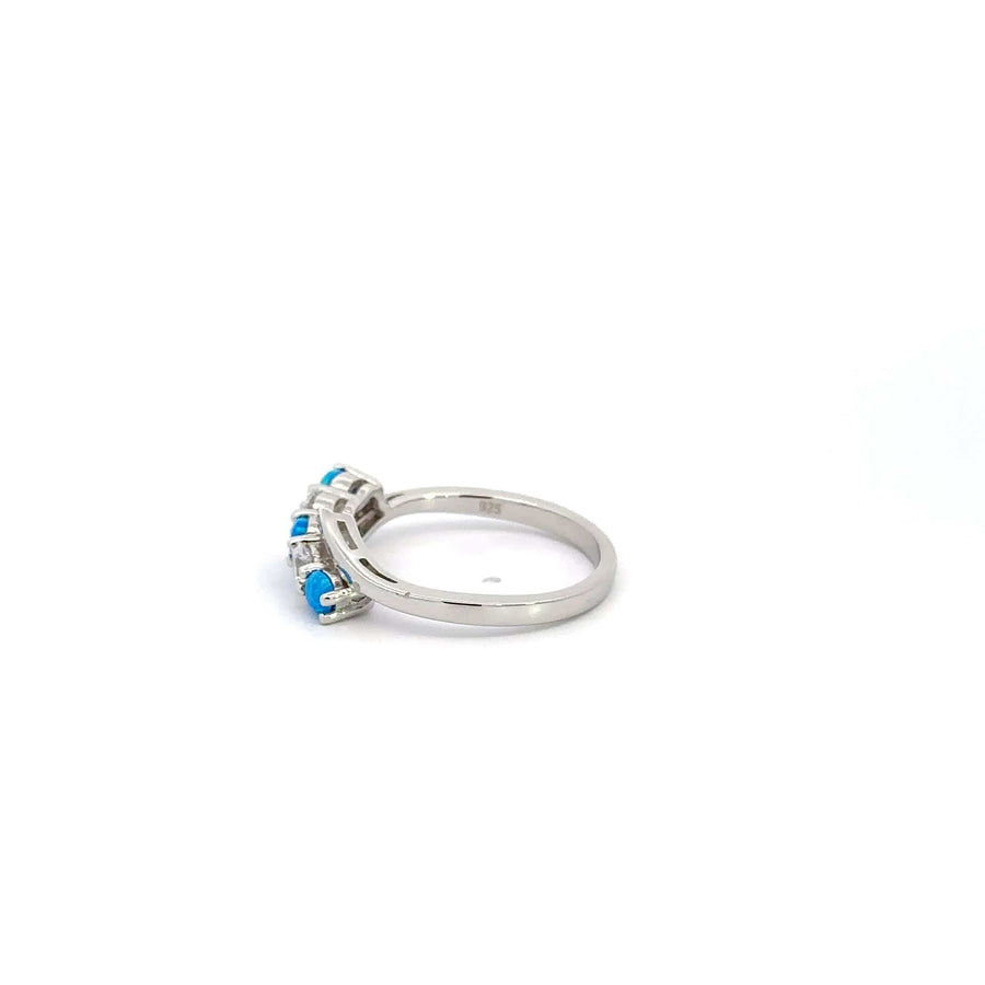 Baikalla Jewelry Sterling Silver Opal Ring Copy of Baikalla™ Sterling Silver Lab Created Opal Promise Ring