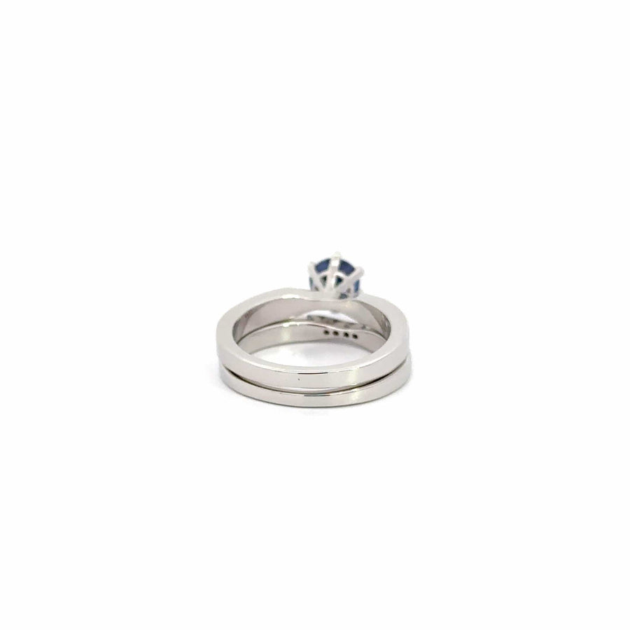 Baikalla Jewelry Sterling Silver Opal Ring Baikalla™ Sterling Silver Lab Created Opal Promise Ring with Tanzanite