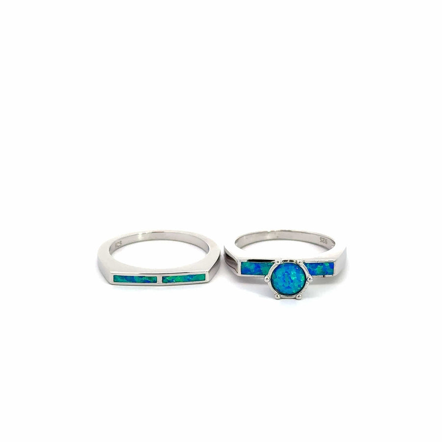 Baikalla Jewelry Sterling Silver Opal Ring Baikalla™ Sterling Silver Lab Created Opal Ring