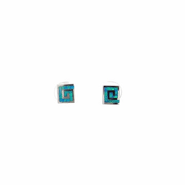 Baikalla Jewelry Gold Gemstone Earrings Blue Opal Baikalla™ Sterling Silver Natural Lab-Created Opal Earrings