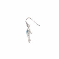 Baikalla Jewelry Gold Gemstone Earrings Copy of Baikalla™ Sterling Silver Natural Lab-Made Dolphin Opal Dangle Earrings