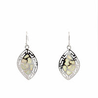 Baikalla Jewelry Gold Gemstone Earrings Baikalla™ Sterling Silver Natural Lab-Made Opal Dangle Earrings