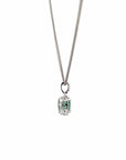 Baikalla Jewelry Gold Aquamarine Necklace 14k White Gold Natural Emerald Pendant Necklace