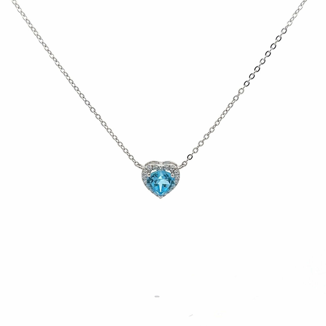 Baikalla Jewelry Silver Amethyst Necklace Topaz Baikalla™ Classic Heart Sterling Silver Natural Amethyst Citrine Topaz Necklace With CZ
