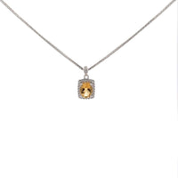 Baikalla Jewelry Silver Amethyst Necklace Citrine Baikalla™ Classic Sterling Silver Natural Amethyst Citrine Topaz Necklace With CZ