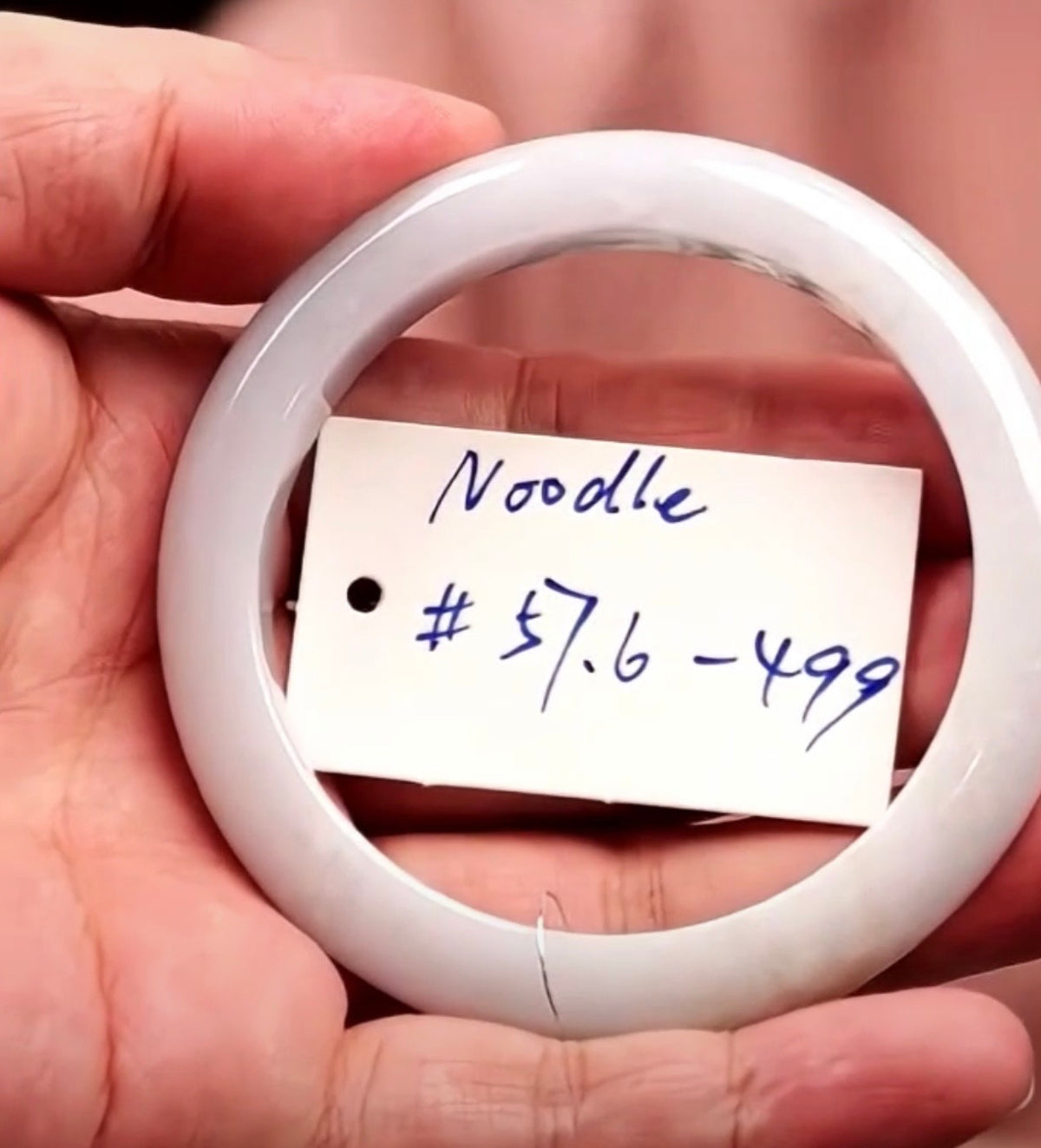 "Live" Natural Light Lavender Jadeite Jade Bangle (09/28/26)