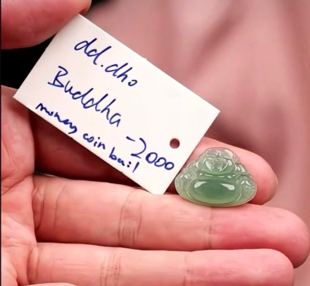 "Live" Natural Icy Green Jadeite Jade Buddha (09/28/26)